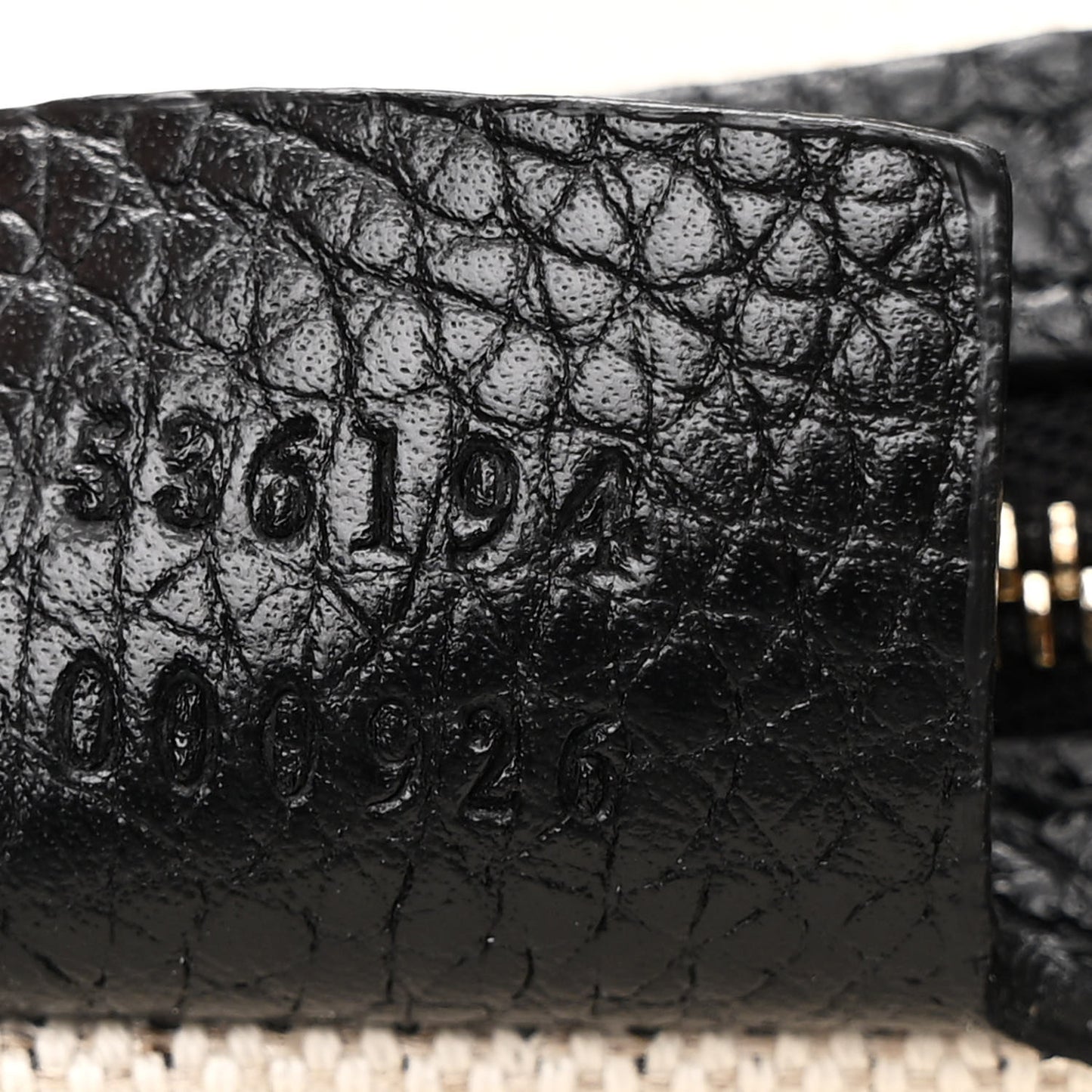 Pebbled Calfskin Large Soho Hobo Black