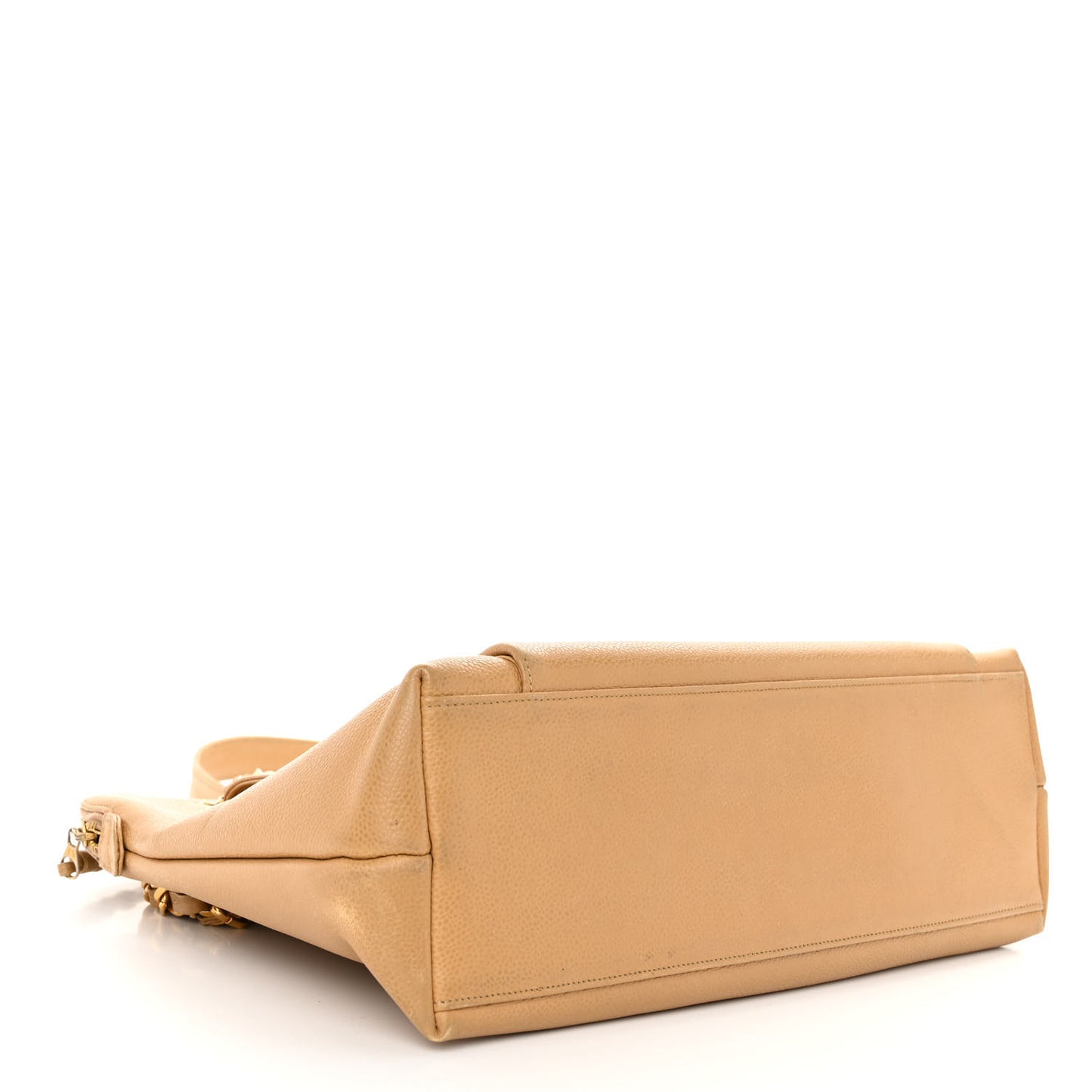 Caviar Flap Shoulder Bag Beige