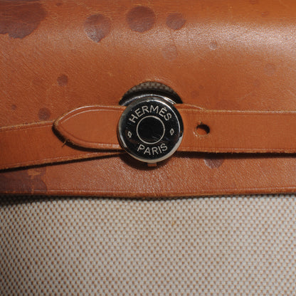 Hermes Toile HERBAG PM Natural and Black 7 of 19