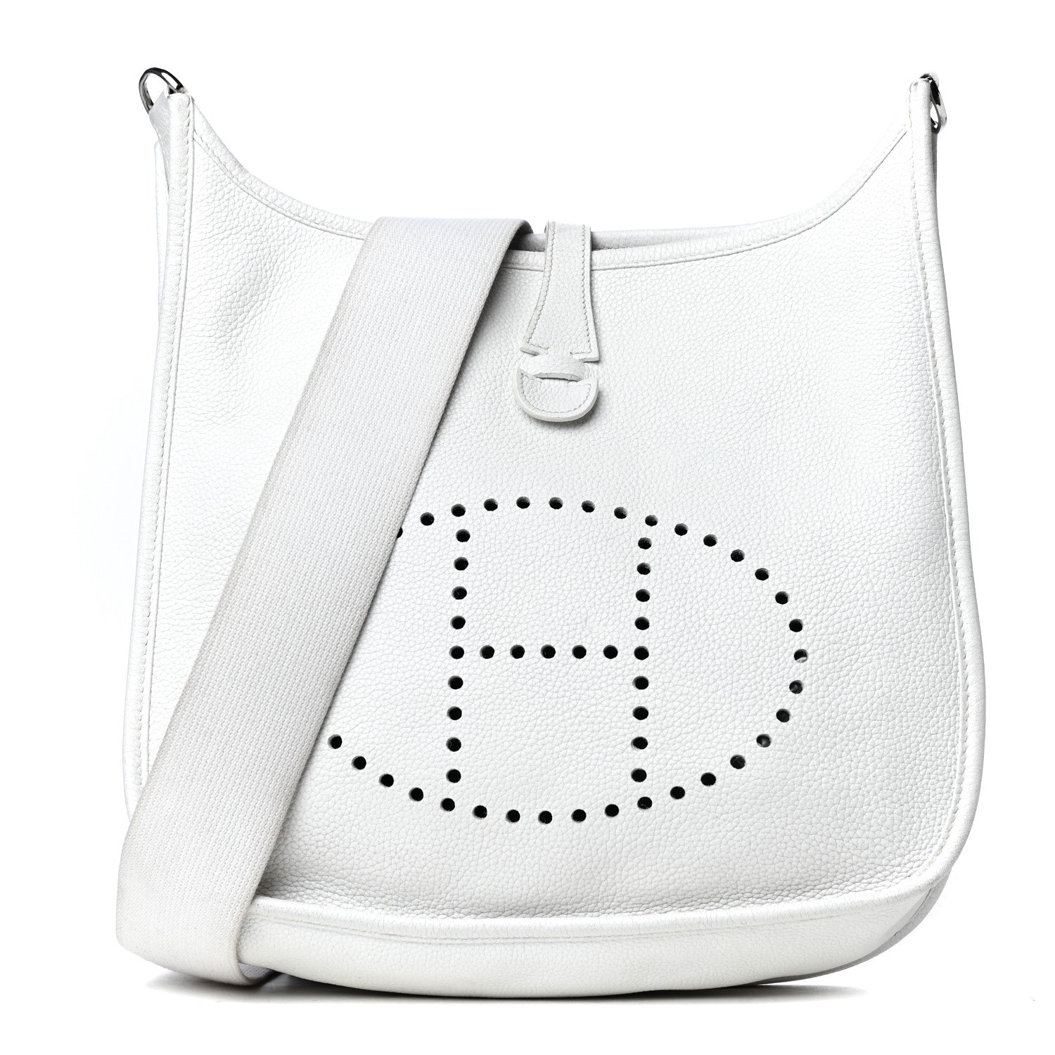 Hermes Taurillon Clemence Evelyne II PM White 2 of 20