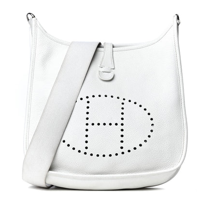 Hermes Taurillon Clemence Evelyne II PM White 2 of 20