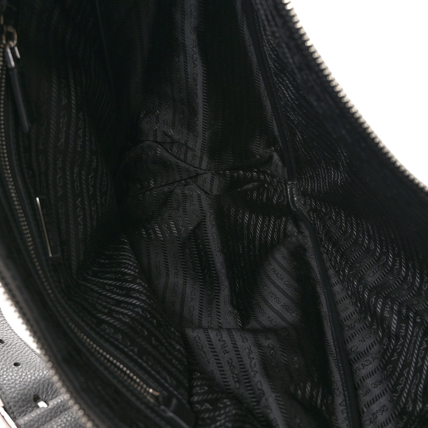Prada Vitello Daino Triangle Shoulder Bag Grey 5 of 9