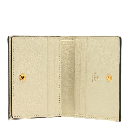 Gucci Textured Calfskin Web Ophidia Card Case Mystic White 5 of 7