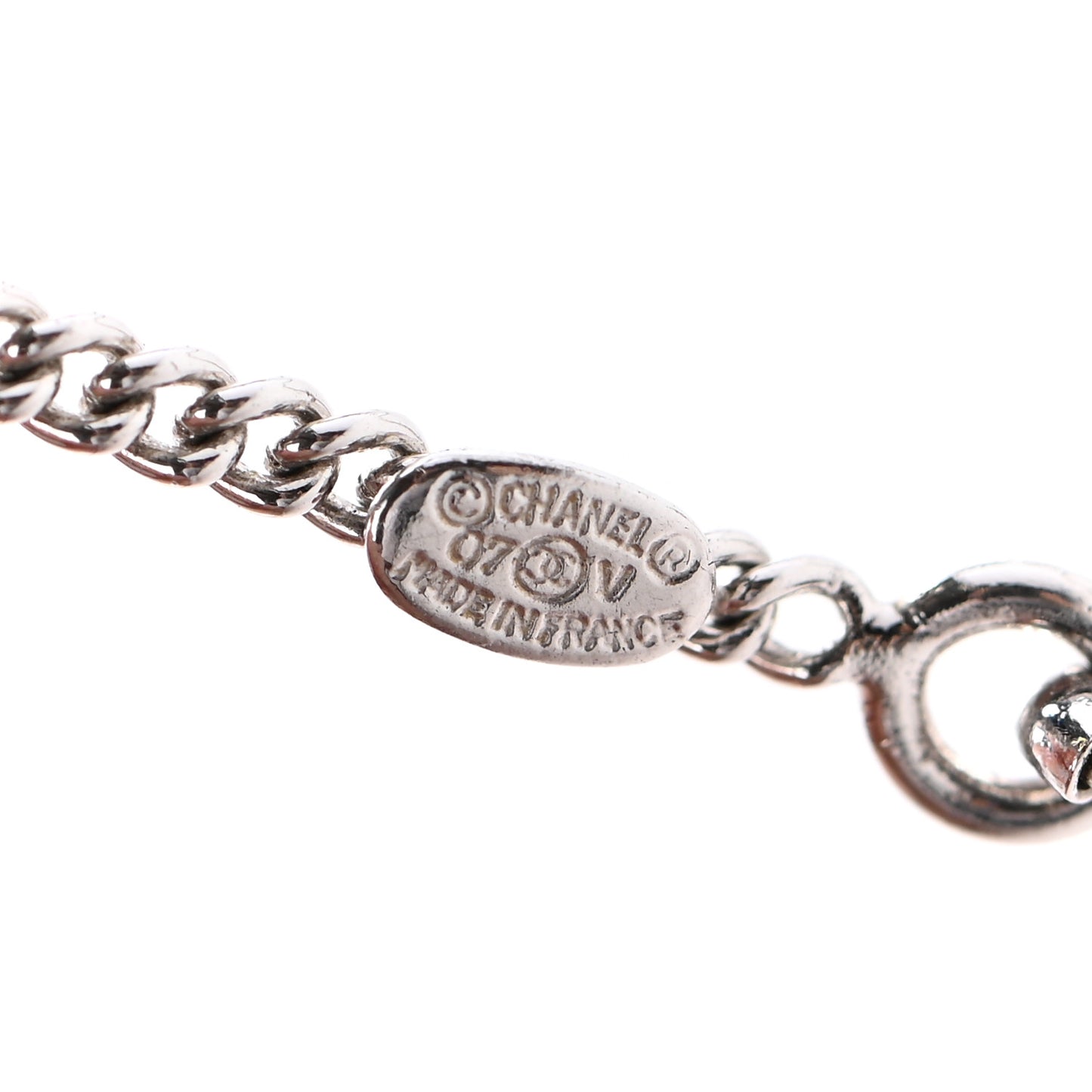 Crystal CC Necklace Silver