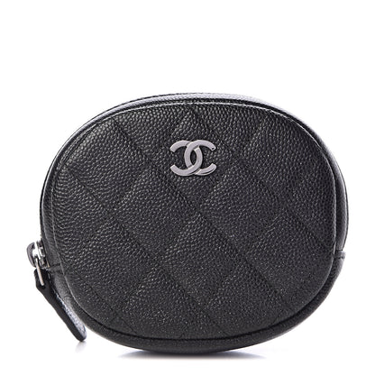 Chanel Iridescent Caviar Quilted Zip Around Classic Coin Purse Black 1 of 7