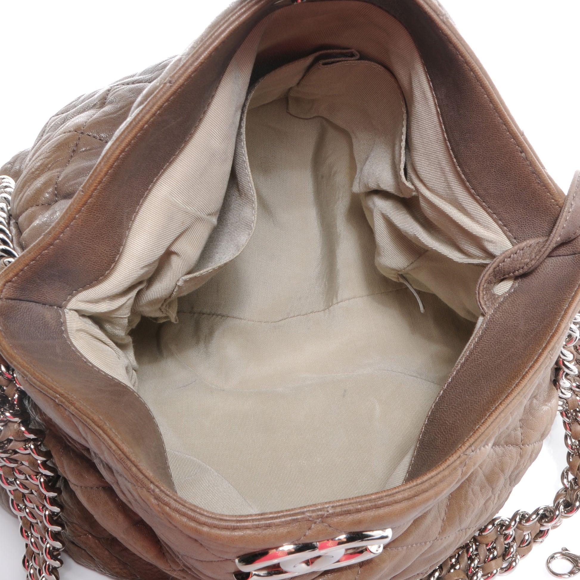 Chanel Washed Lambskin Chain Around Hobo Brown 5 of 9