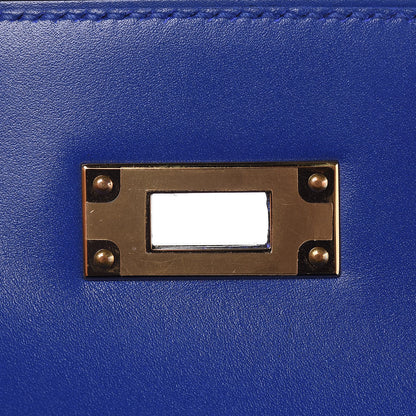 Hermes Tadelakt Kelly Sellier 28 Bleu Electrique 17 of 33