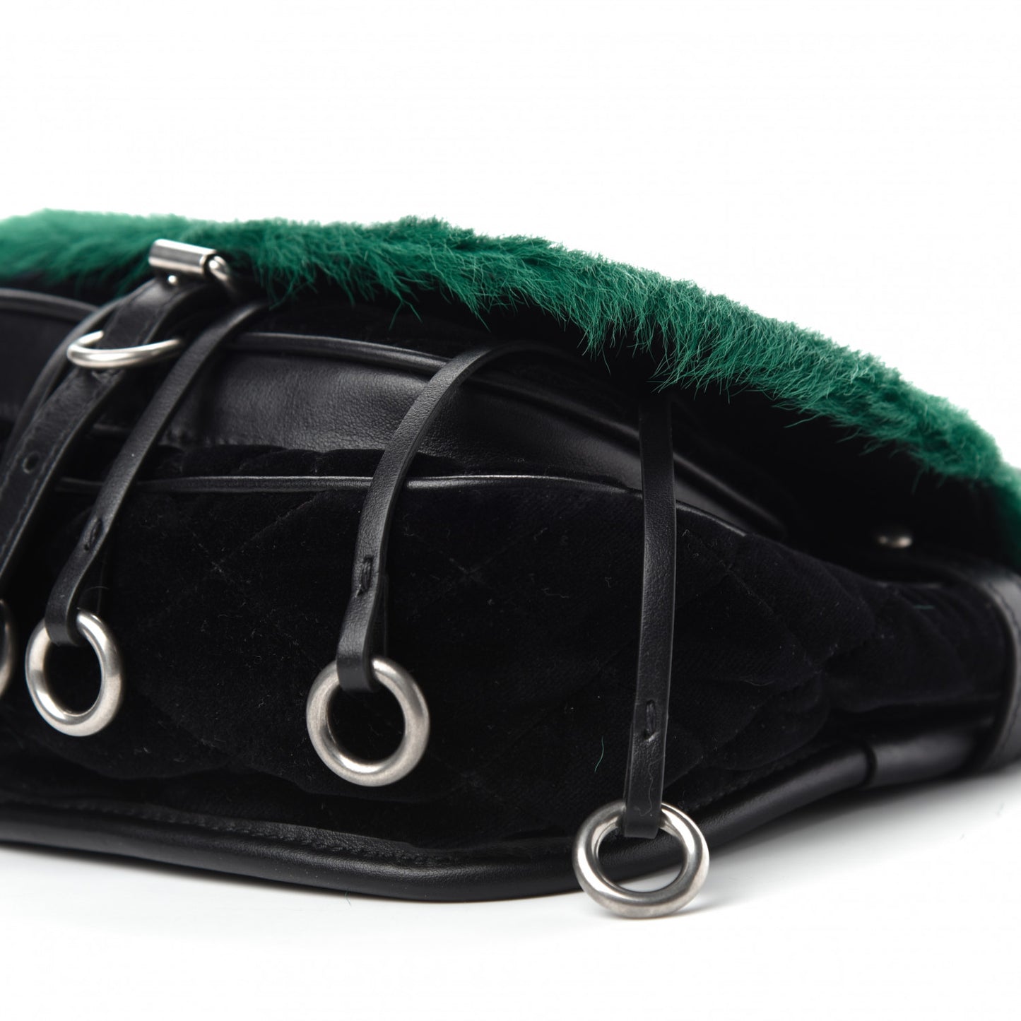 Cavallino Velluto Corsaire Antic Crossbody Bag Biliardo Black