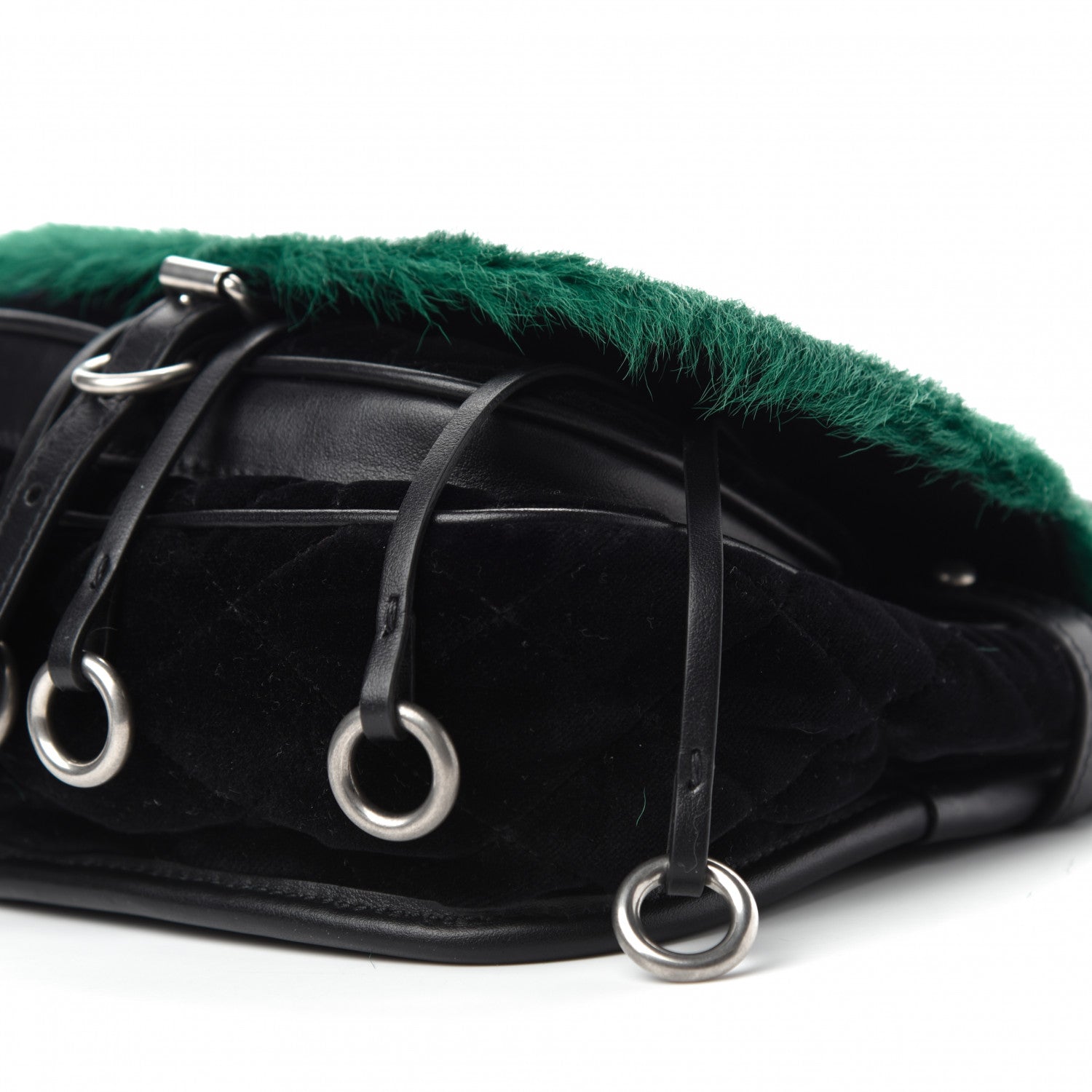 Prada Cavallino Velluto Corsaire Antic Crossbody Bag Biliardo Black 7 of 10