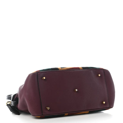Burberry Calfskin Tapestry Milverton Satchel Multicolor 4 of 11