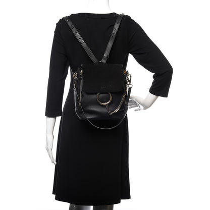 Chloe Suede Calfskin Small Faye Backpack Black 2 of 11