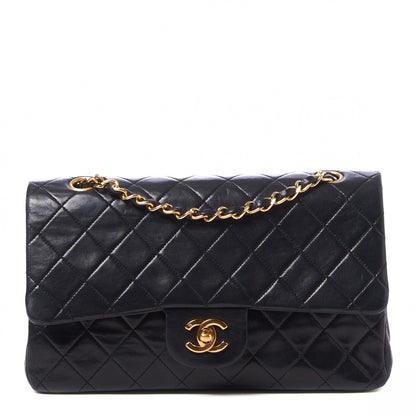 Chanel Lambskin Quilted Medium Double Flap Black 1 of 9
