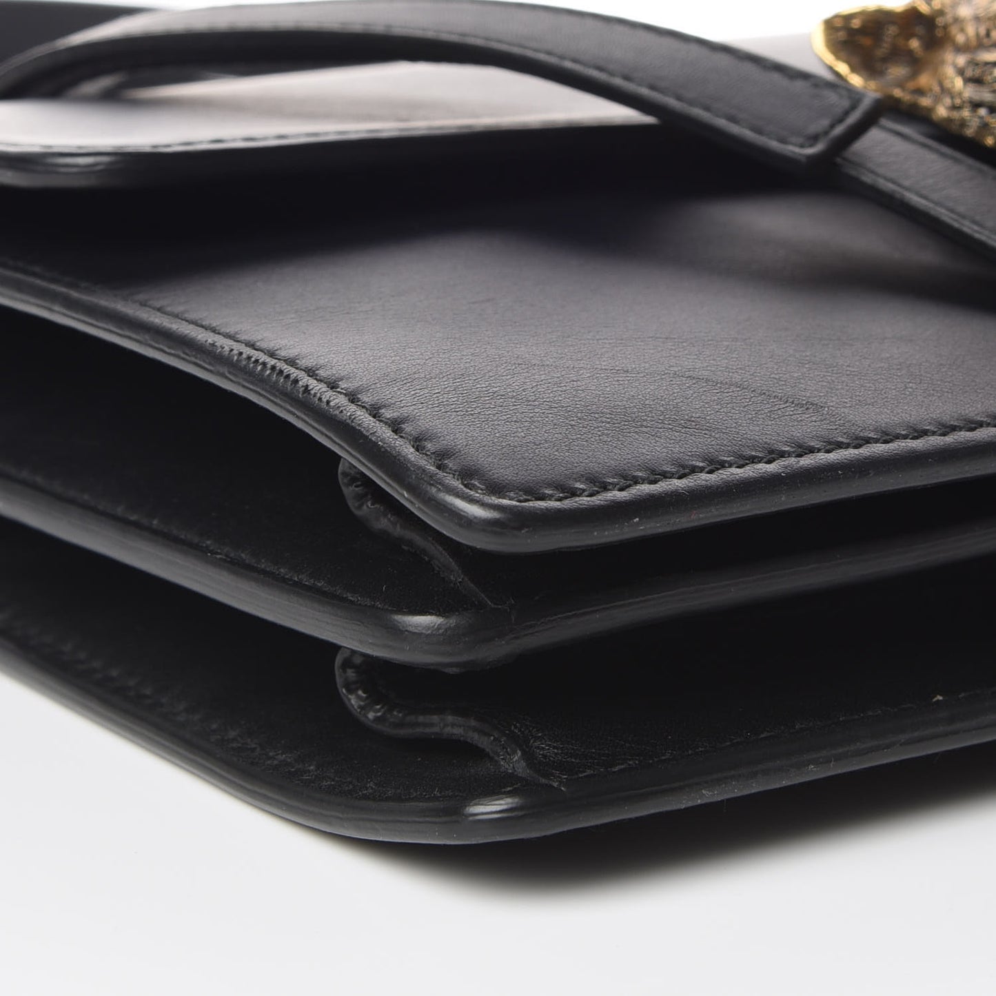 Calfskin Animalier Shoulder Bag Black