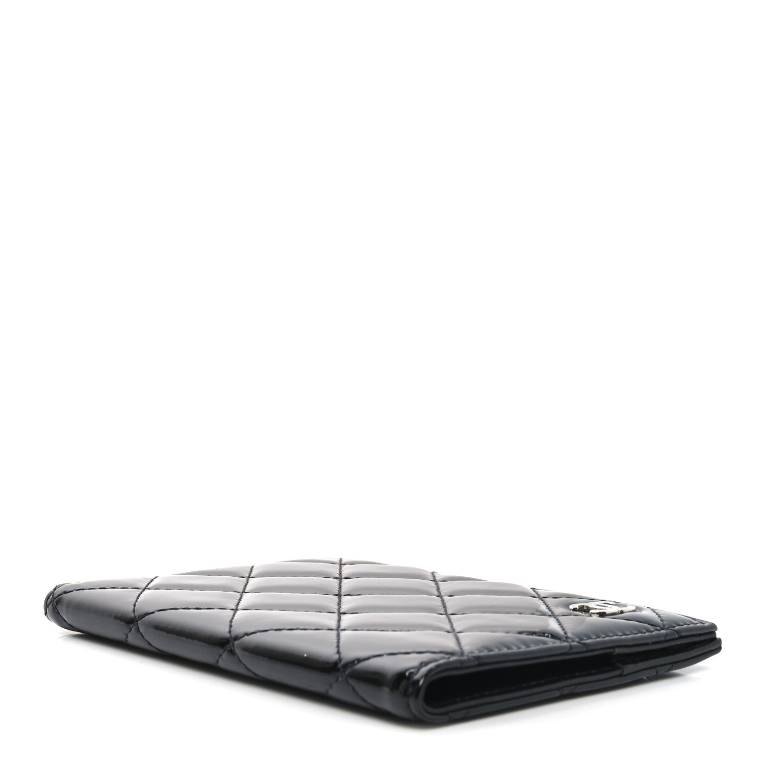 Chanel Patent Calfskin Quilted Passport Holder Black 4 of 8
