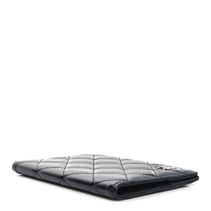 Chanel Patent Calfskin Quilted Passport Holder Black 4 of 8