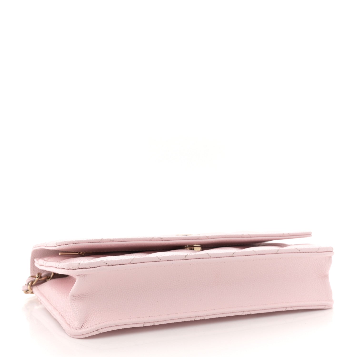 Chanel Caviar Quilted Wallet on Chain WOC Light Pink 4 of 10