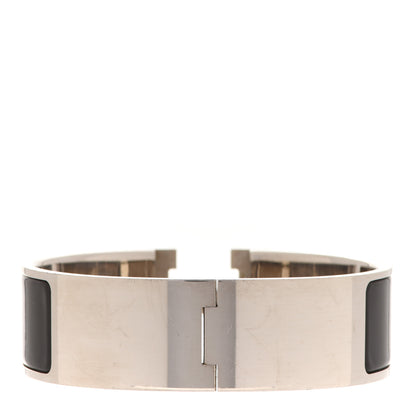 Hermes Enamel Wide Clic Clac H Bracelet PM Black 3 of 5