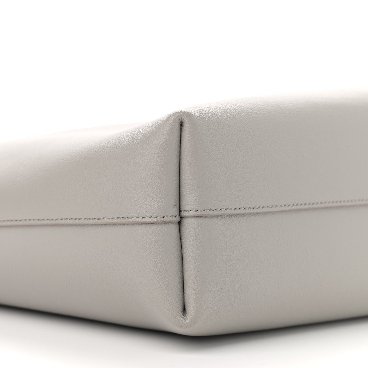 Calfskin Medium Shopping Tote Light Grey