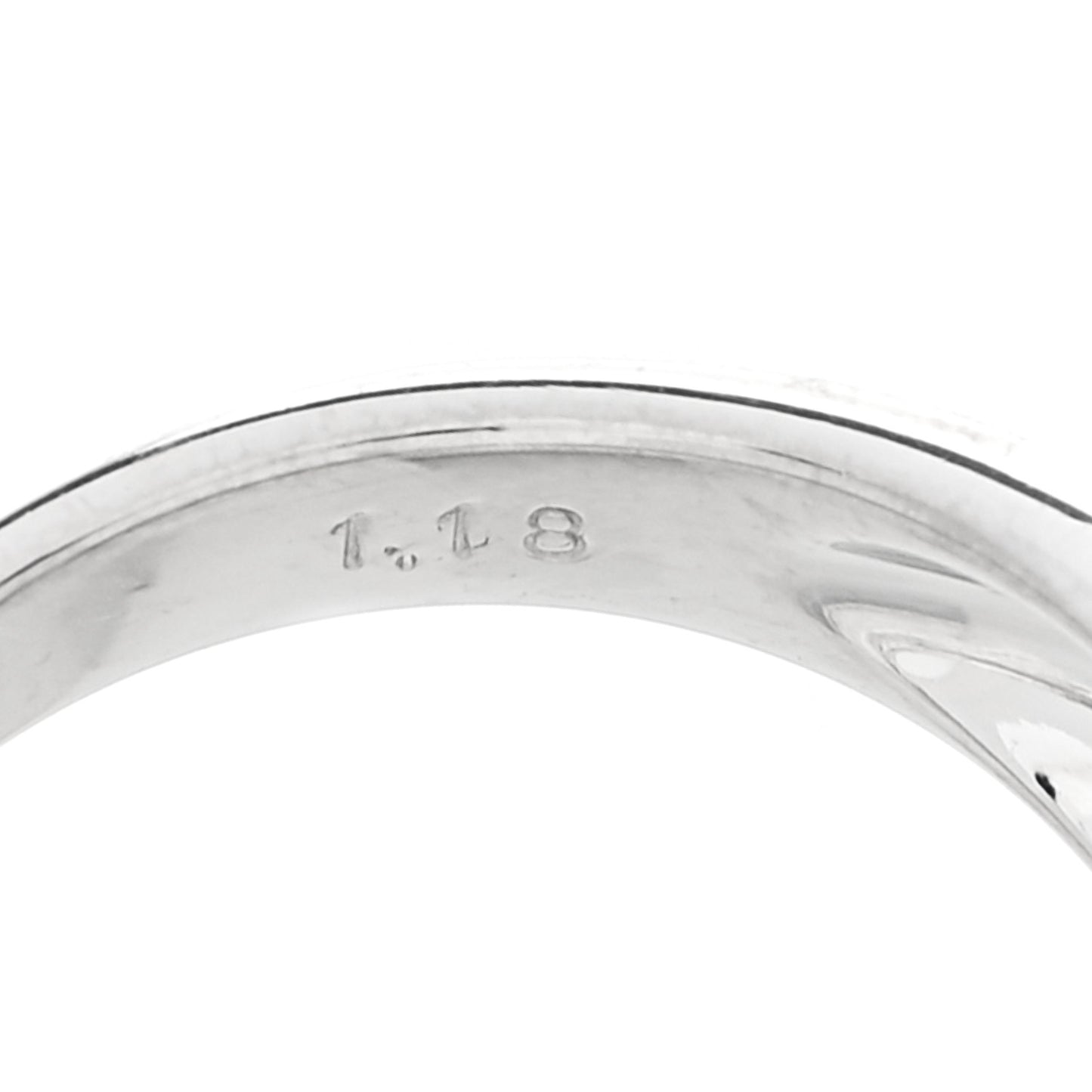 Platinum Diamond 1.18ctw Three Row Dome Band Ring  52 6