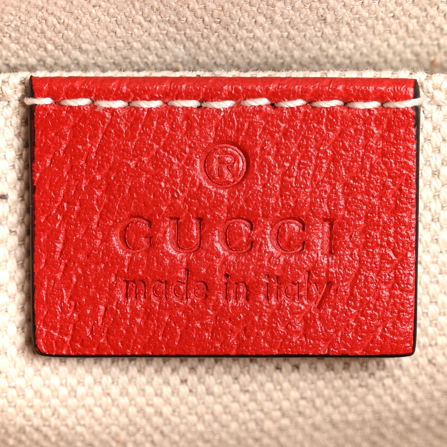 Gucci GG Supreme Monogram Apple Small Retro Interlocking G Shoulder Bag Beige Multicolor Lobster Red 6 of 12