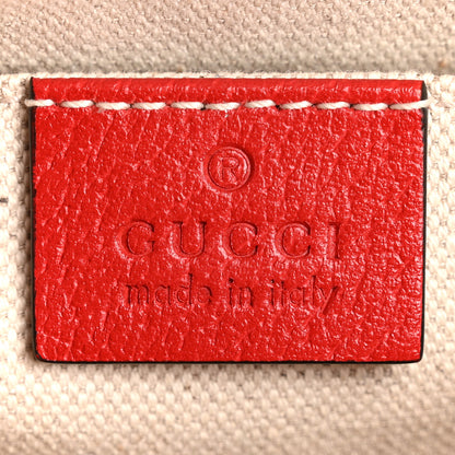 Gucci GG Supreme Monogram Apple Small Retro Interlocking G Shoulder Bag Beige Multicolor Lobster Red 6 of 12
