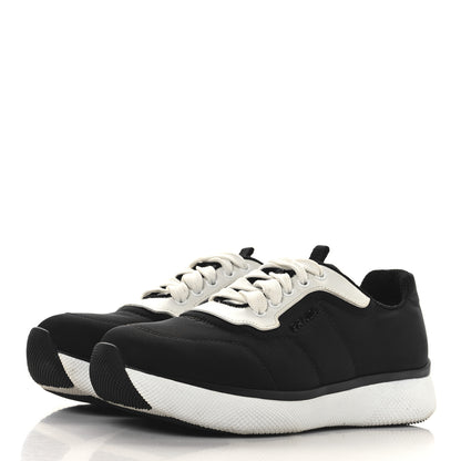 Prada Nylon Trainer Logo Sneakers 36 Black White 4 of 10