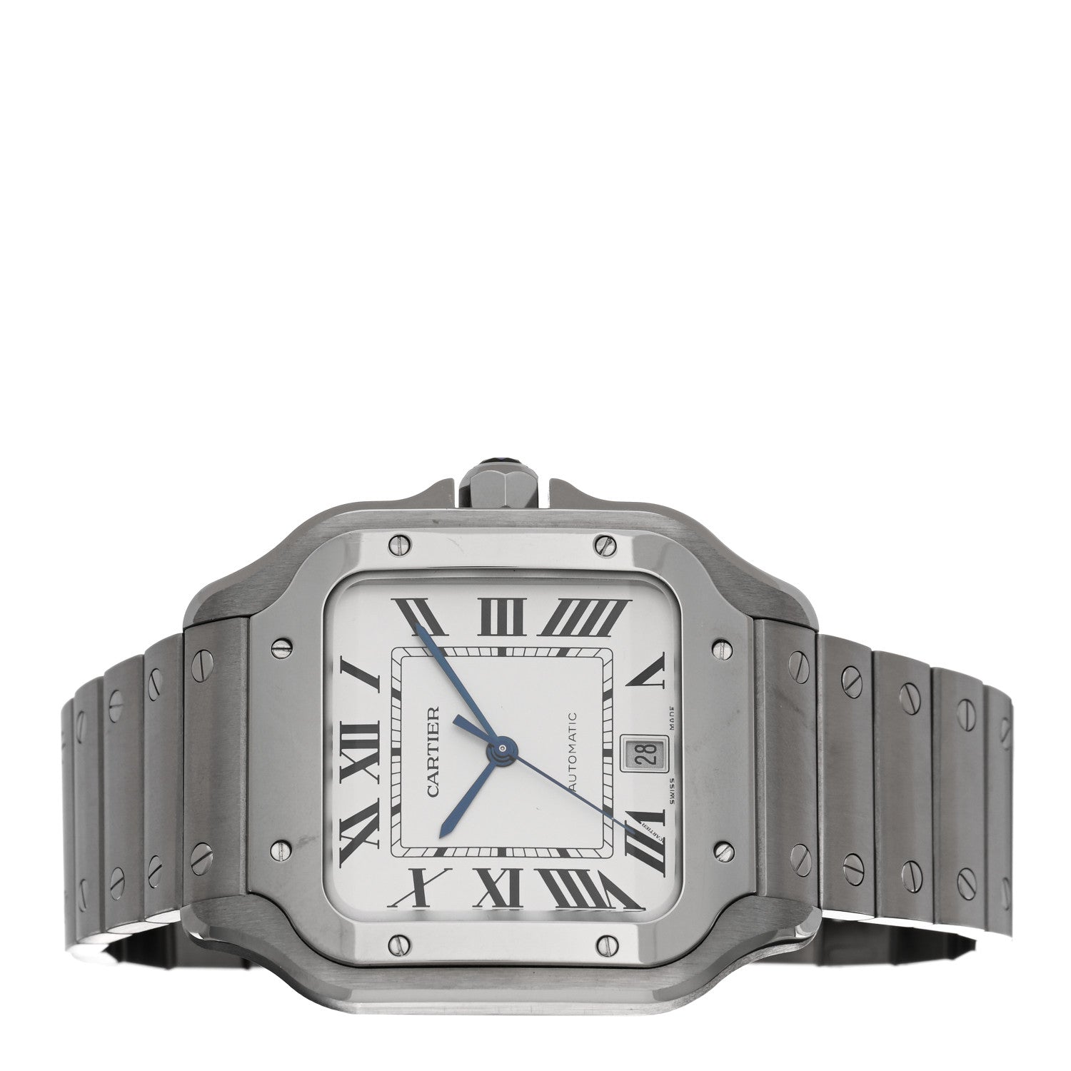 Cartier Stainless Steel 39.8mm Santos De Cartier Automatic Watch 2 of 5
