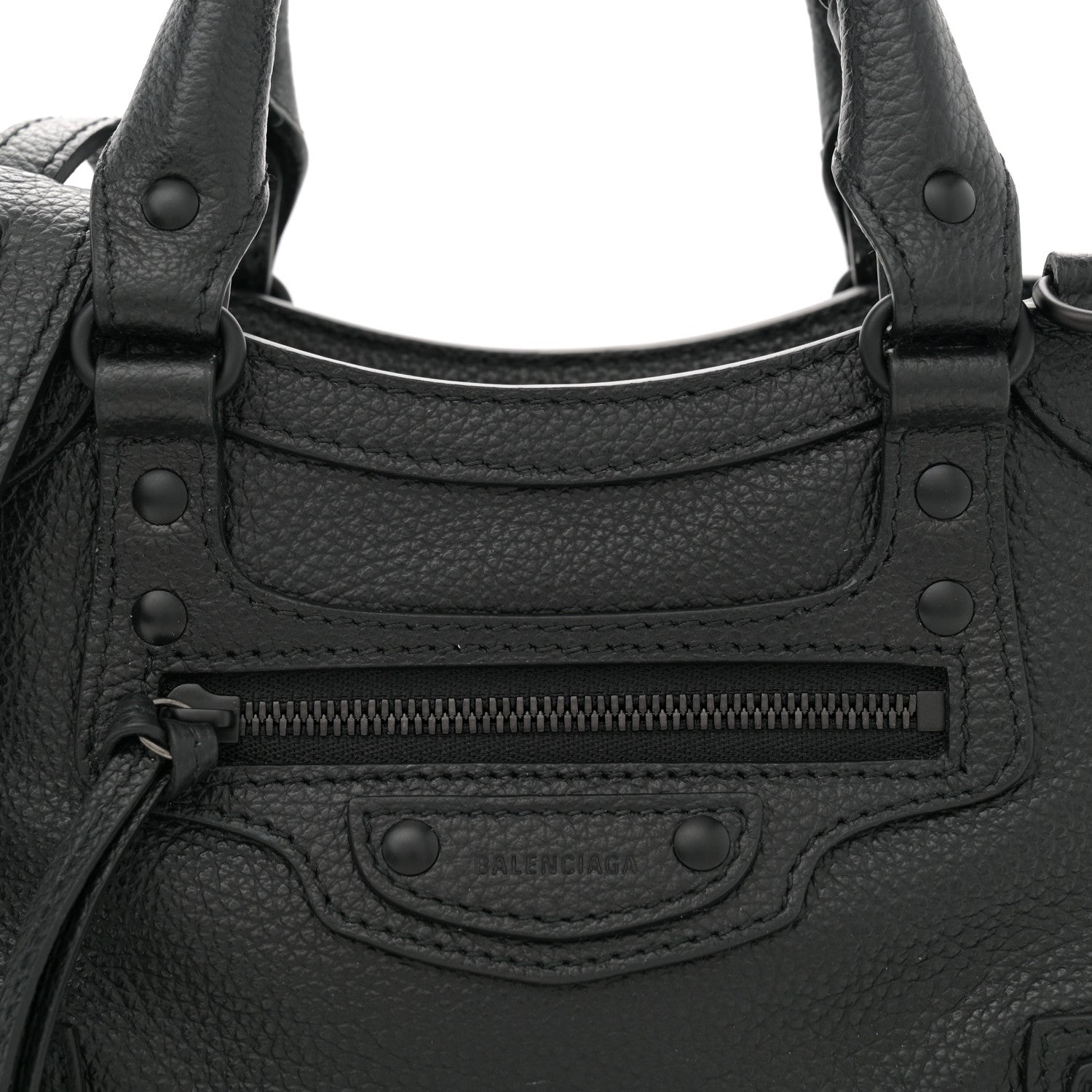 Balenciaga Grained Calfskin Neo Classic Black Hardware Mini City Black 8 of 10