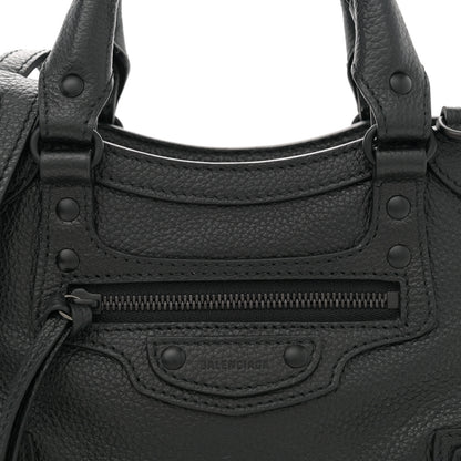 Balenciaga Grained Calfskin Neo Classic Black Hardware Mini City Black 8 of 10