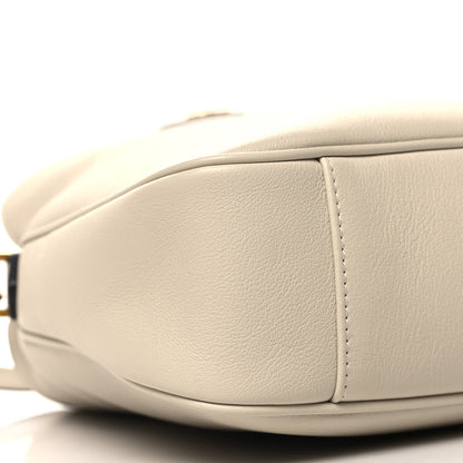 Gucci Softy Wonka Textured Dollar Calfskin Medium Diana Bamboo Shoulder Bag Mystic White Hibiscus Red 9 of 10
