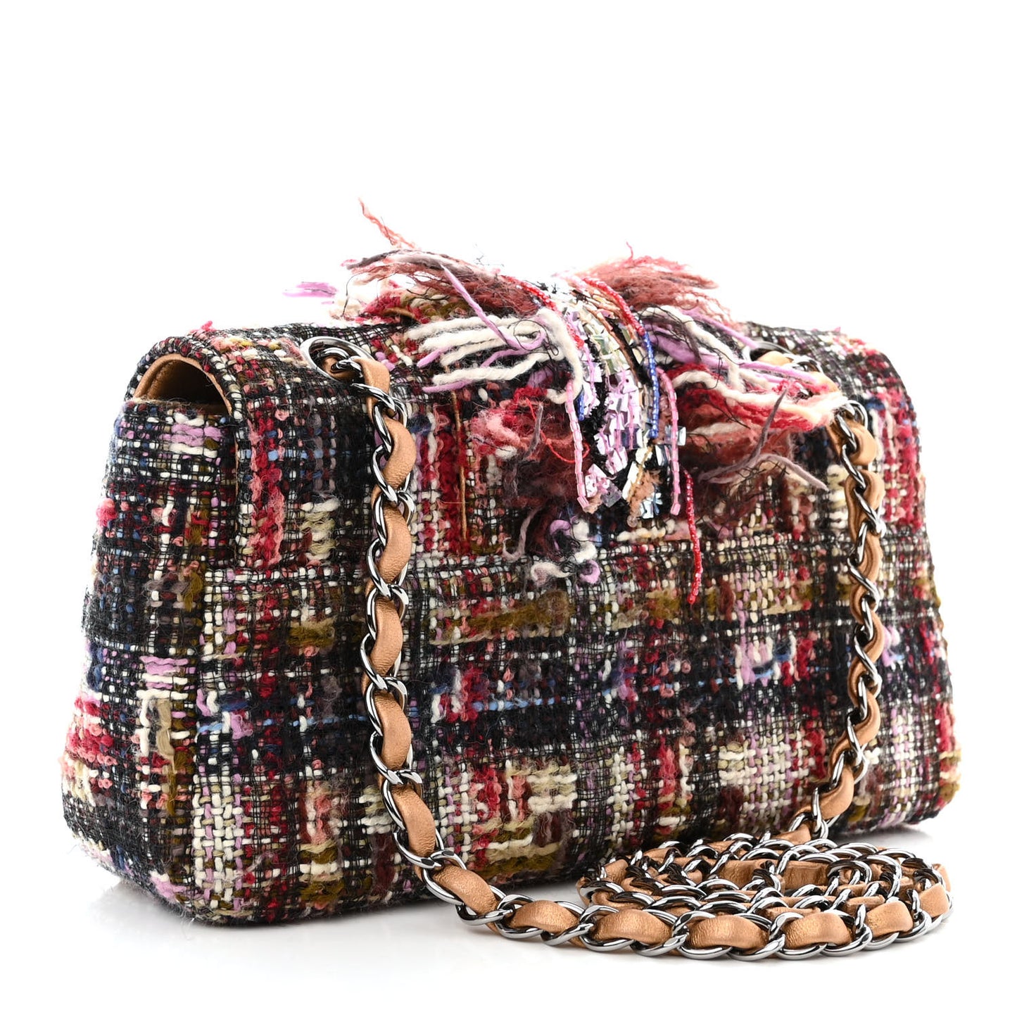 Tweed Sequin Small Fantasy Single Flap Multicolor