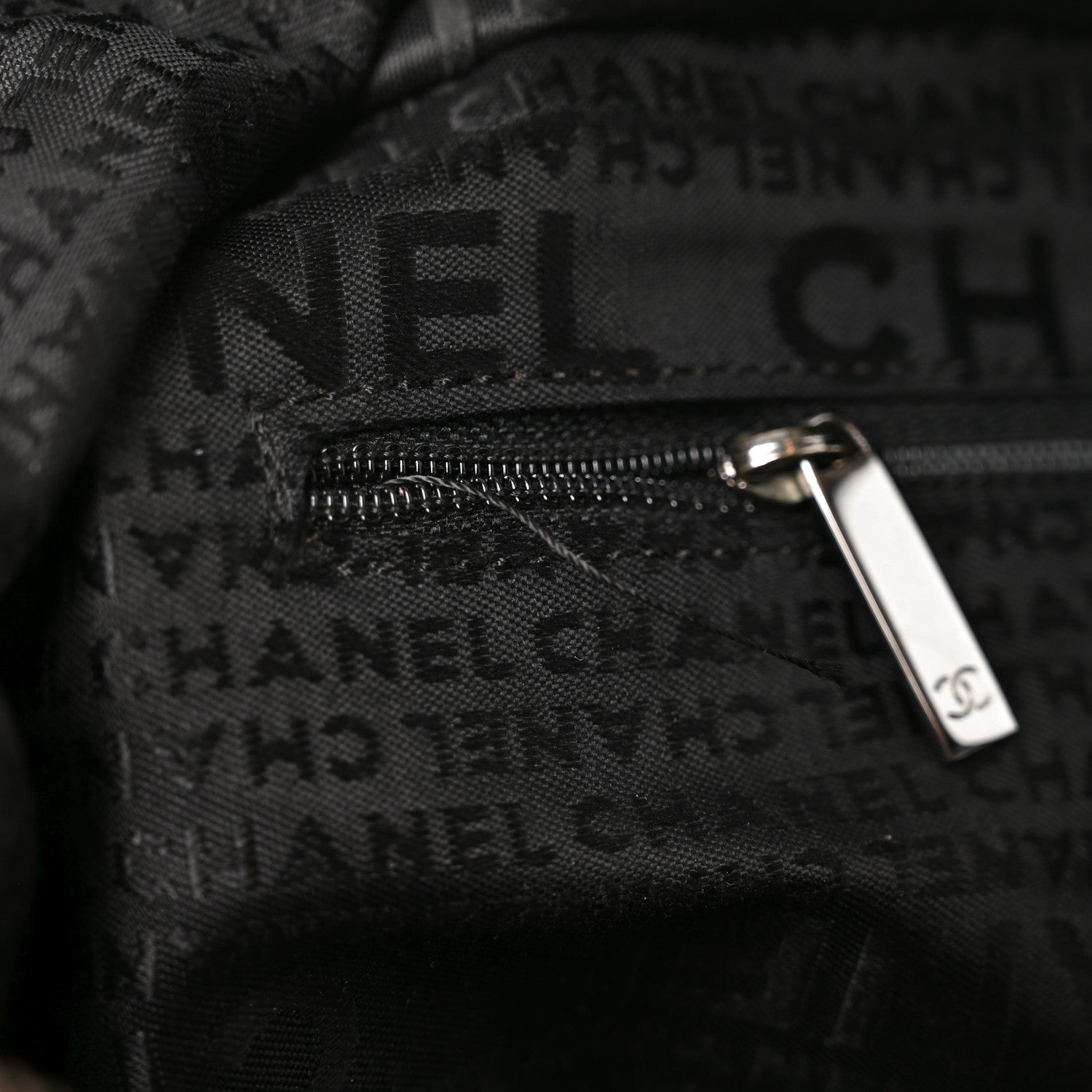 Chanel Caviar Square Stitched Bowler Grey 11 of 11
