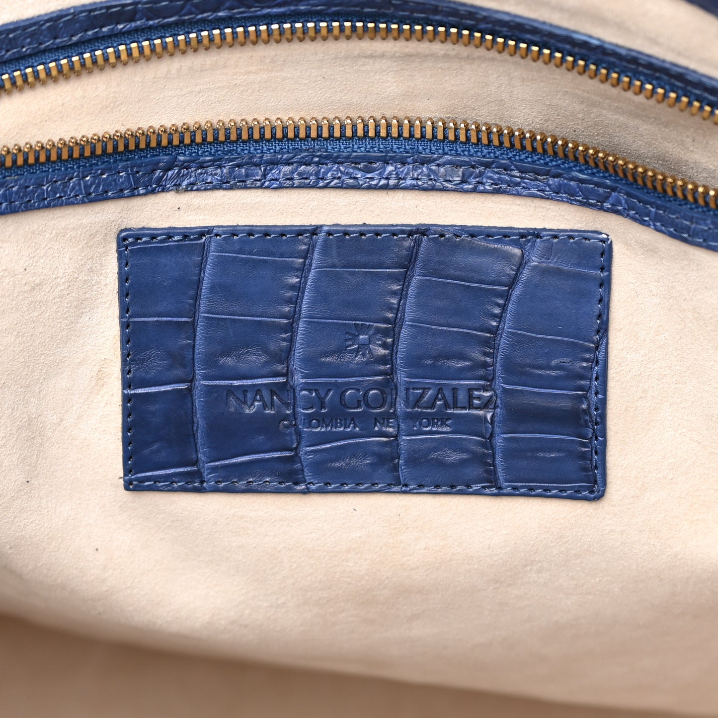 Crocodile Leaf Tote Electric Blue