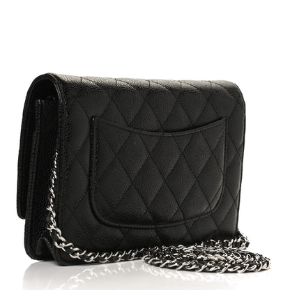 Chanel Caviar Quilted Wallet On Chain WOC Black 3 of 13