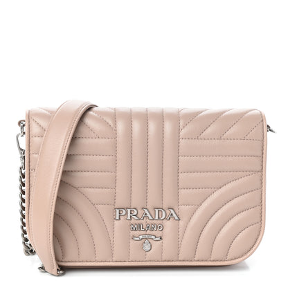 Prada Nappa Impunture Small Diagramme Crossbody Bag Cipria 1 of 8