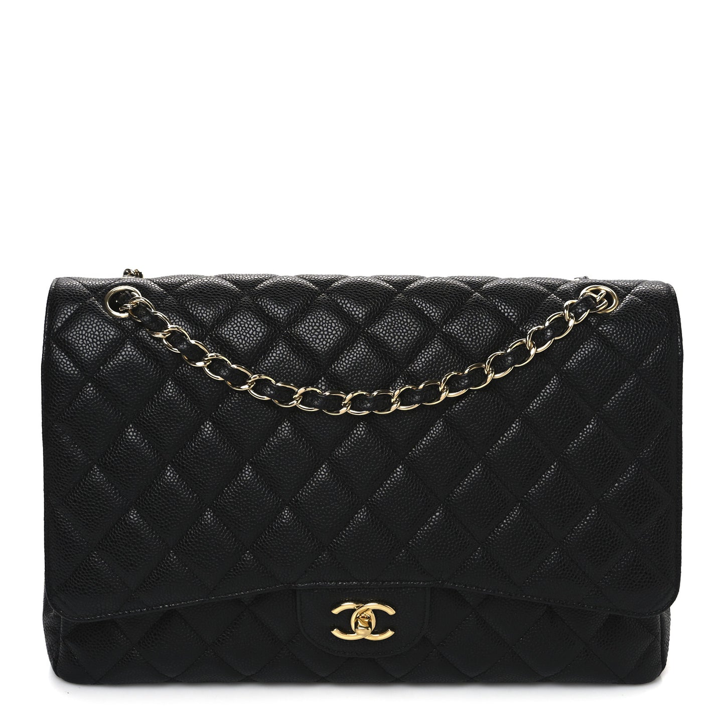Caviar Maxi Single Flap Black