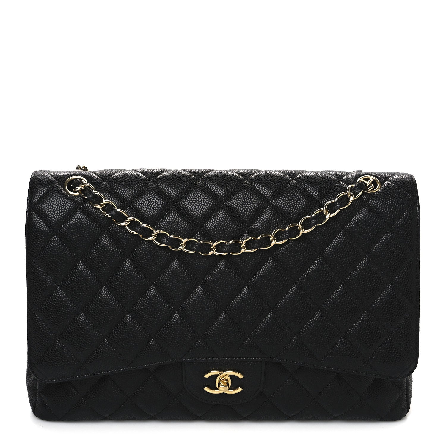 Chanel Caviar Maxi Single Flap Black 1 of 10