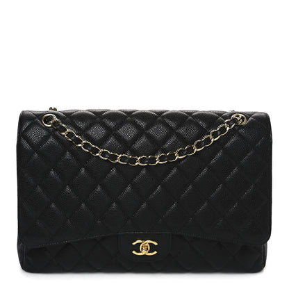 Chanel Caviar Maxi Single Flap Black 1 of 10