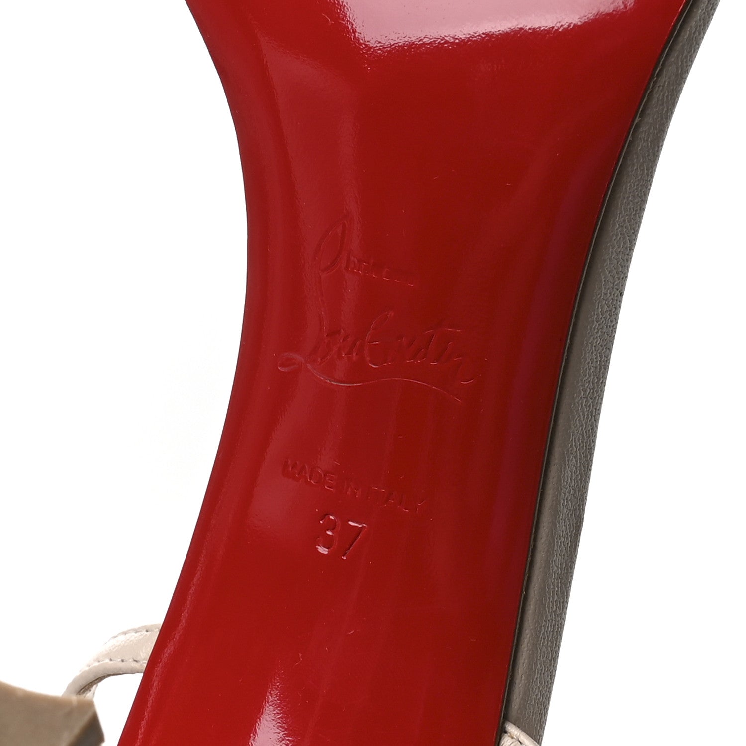 Christian Louboutin Nappa Condora 85 Sandals 37 Leche 7 of 7