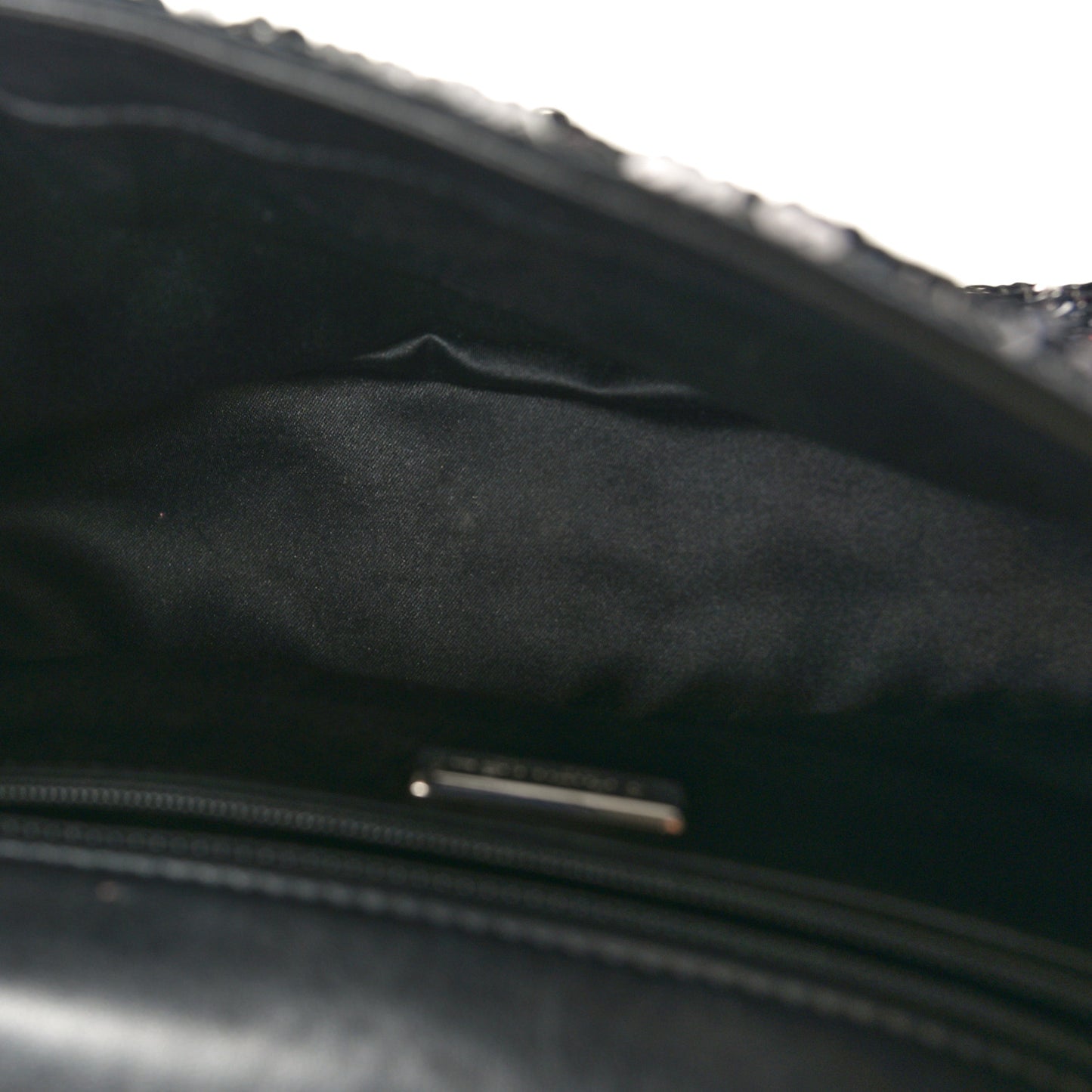 Sequin Small Single Flap Black Multicolor