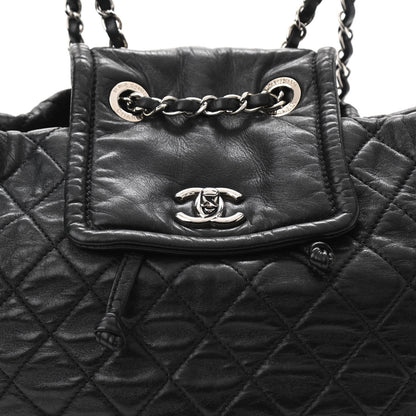 Chanel Lambskin Quilted Beijing Backpack Black 8 of 10