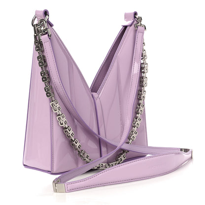 Givenchy Patent Padded Small Cut Out Shoulder Bag Lilac 3 of 10