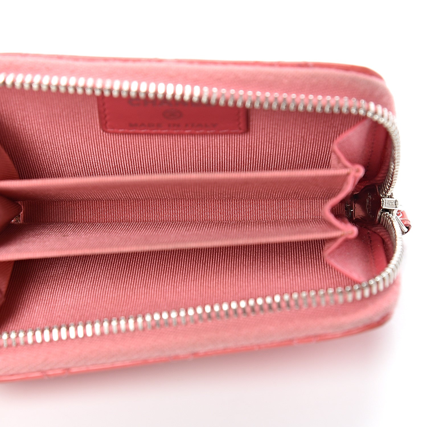 Chanel Patent Calfskin Quilted Zip Coin Purse Pink 4 of 16