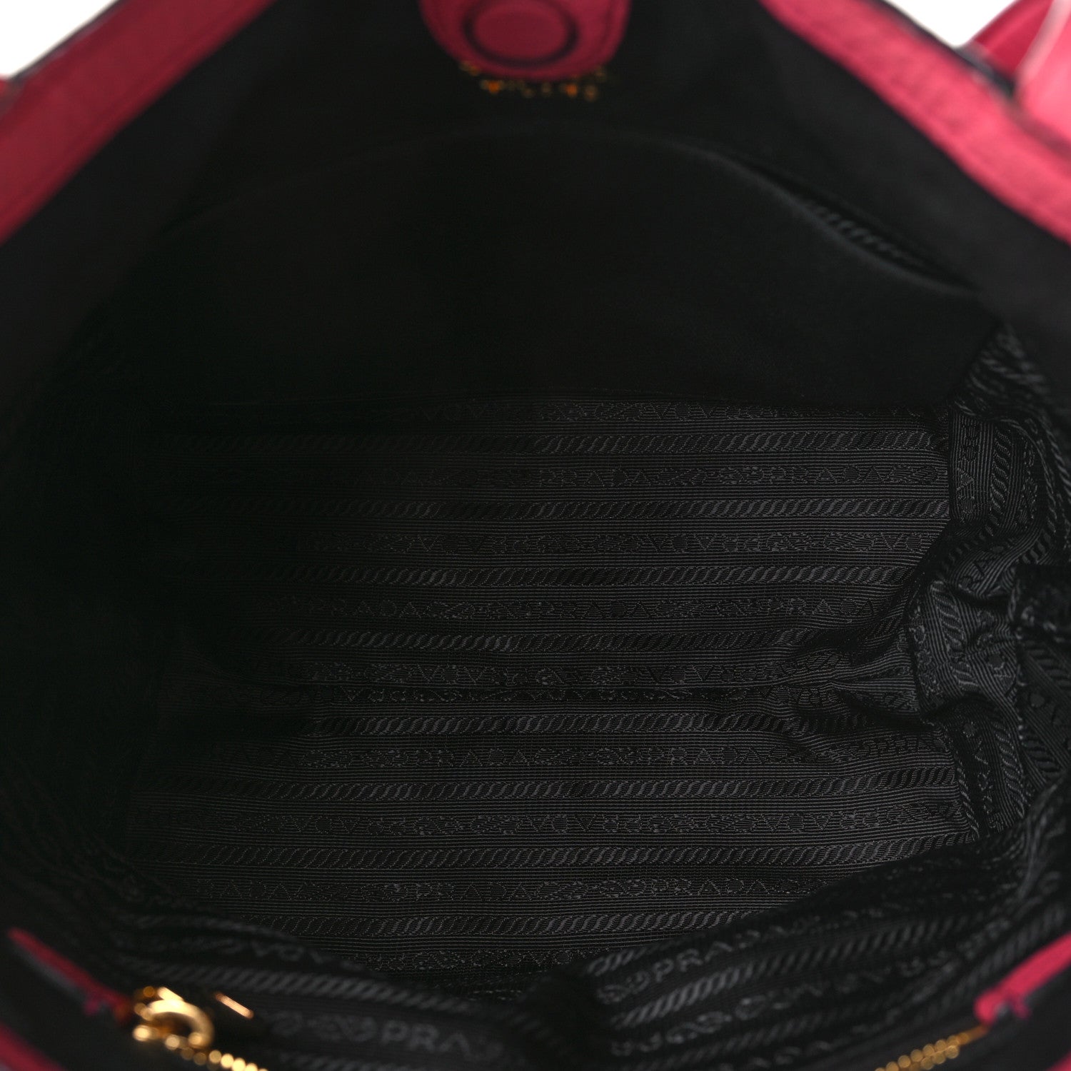 Prada Vitello Daino Canapa Tote Rosa 5 of 9