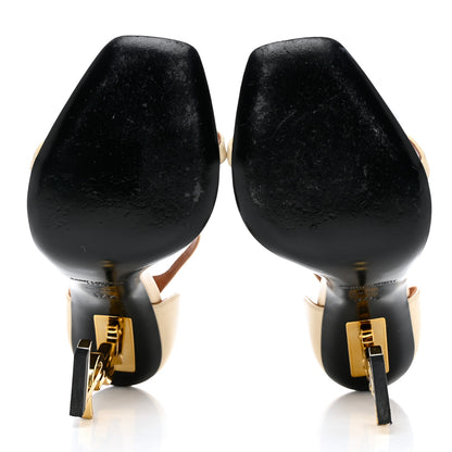 Saint Laurent Calfskin Opyum Sandals 37.5 Real Beige 5 of 11