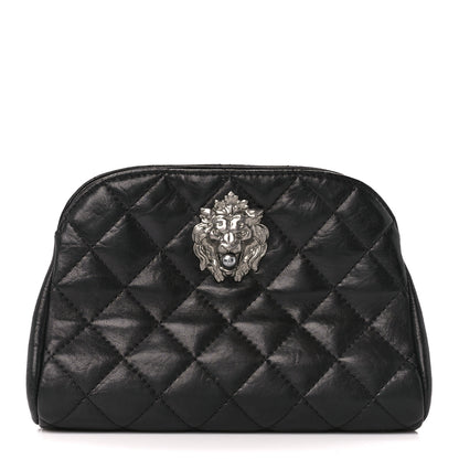 Chanel Lambskin Quilted Leo Lion Clutch Black 1 of 10