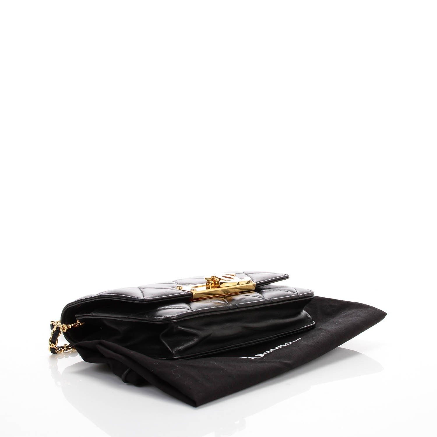 Chanel Lambskin Quilted Golden Class Wallet on Chain WOC Black 4 of 7