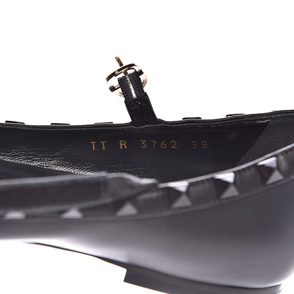 Valentino Garavani Nappa Rockstud Cage Ballerina Flats 38 Black 7 of 10