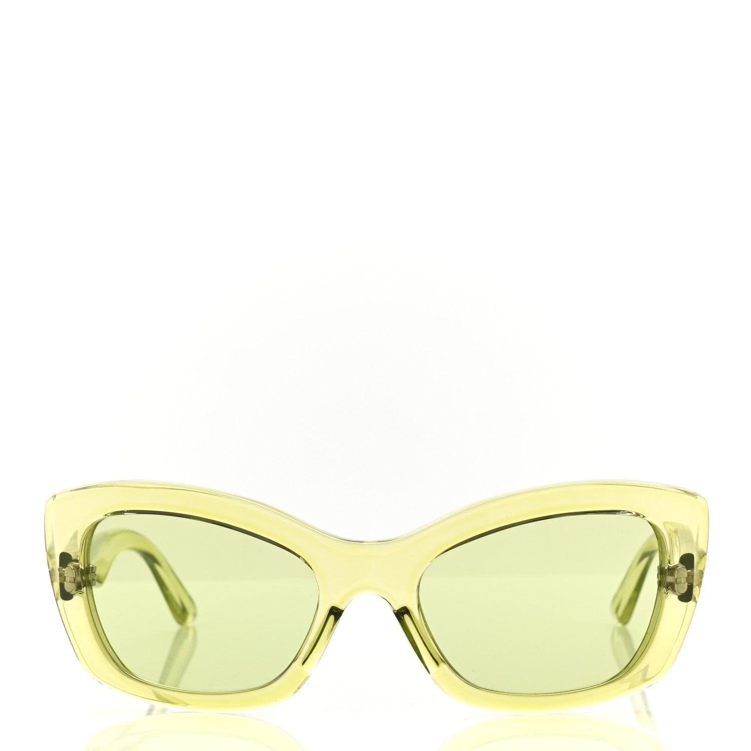 Prada Cat Eye Sunglasses SPR 19M Transparent Green 2 of 8