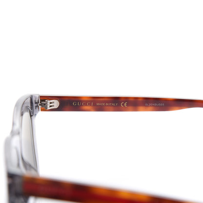 Gucci Acetate Square Frame Web Sunglasses GG0057SK Grey Havana 6 of 8